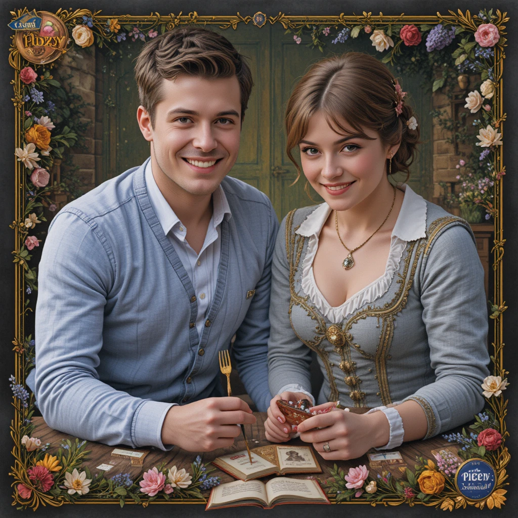Vintage-inspiriertes florales Brettspiel mit charmantem Tabletop-Design