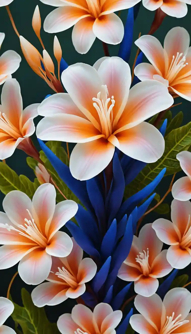 Primer plano de flores exóticas con forma de pluma en el jardín