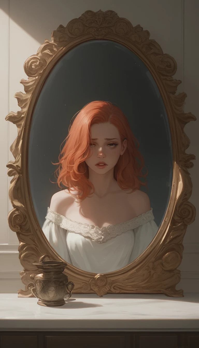 Hermosa chica en un entorno onírico surrealista y distorsionado