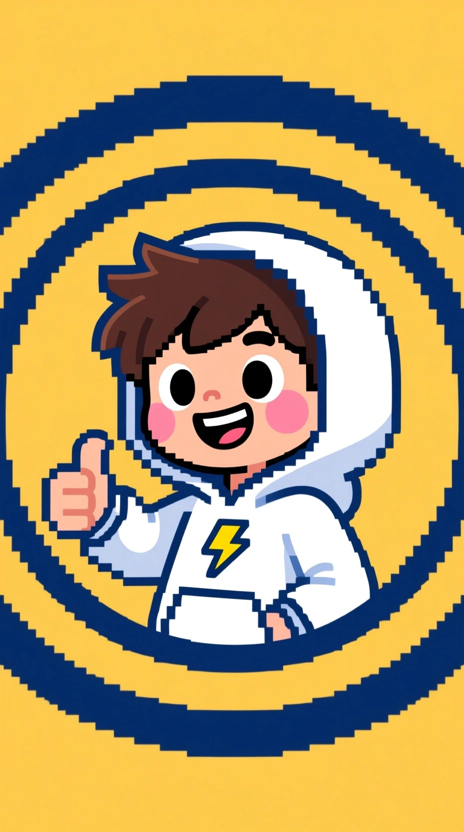 Avatar de garçon joyeux en dessin animé dans un logo vectoriel circulaire