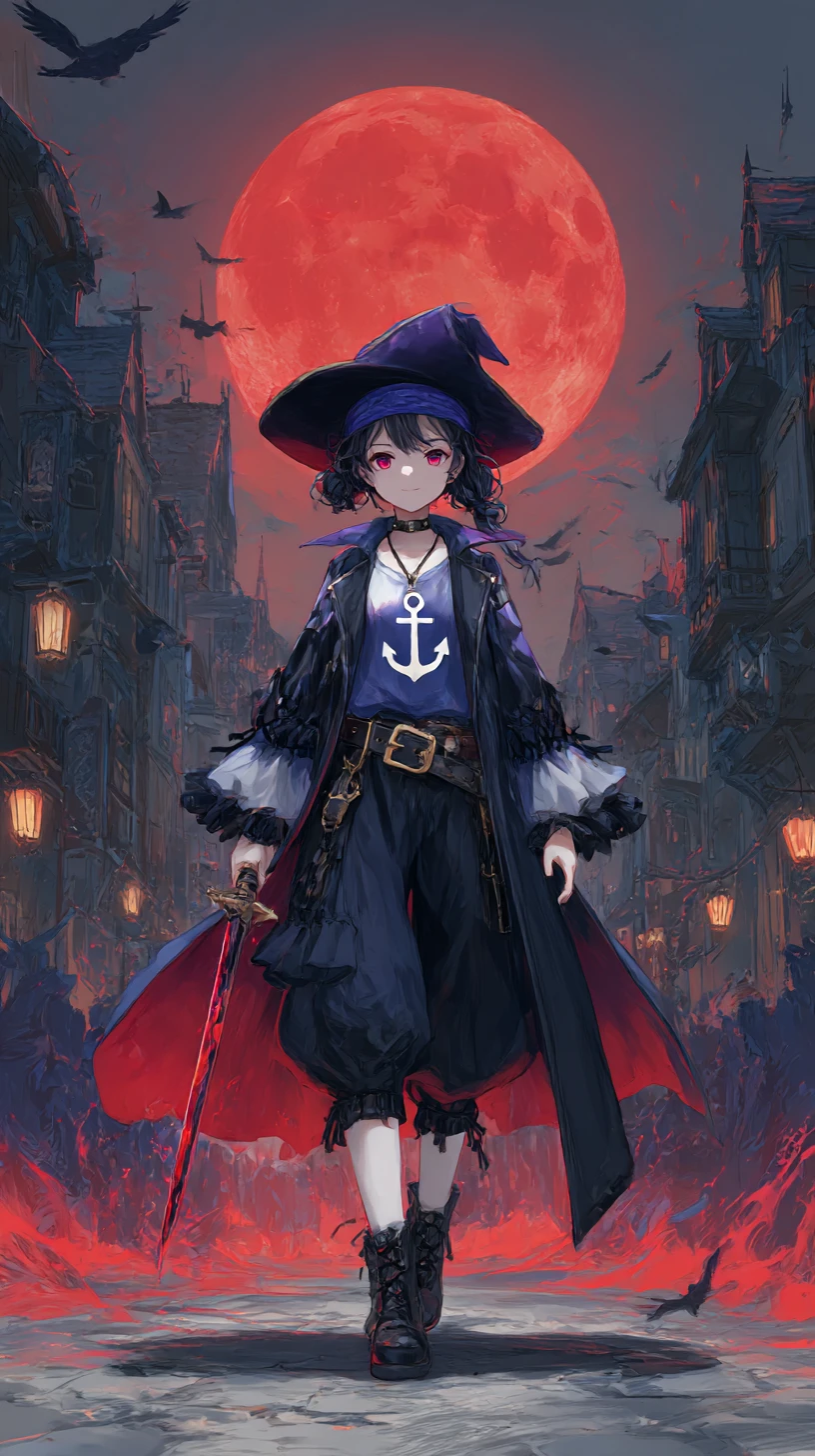 月光街道上的錨元素幻想女劍士