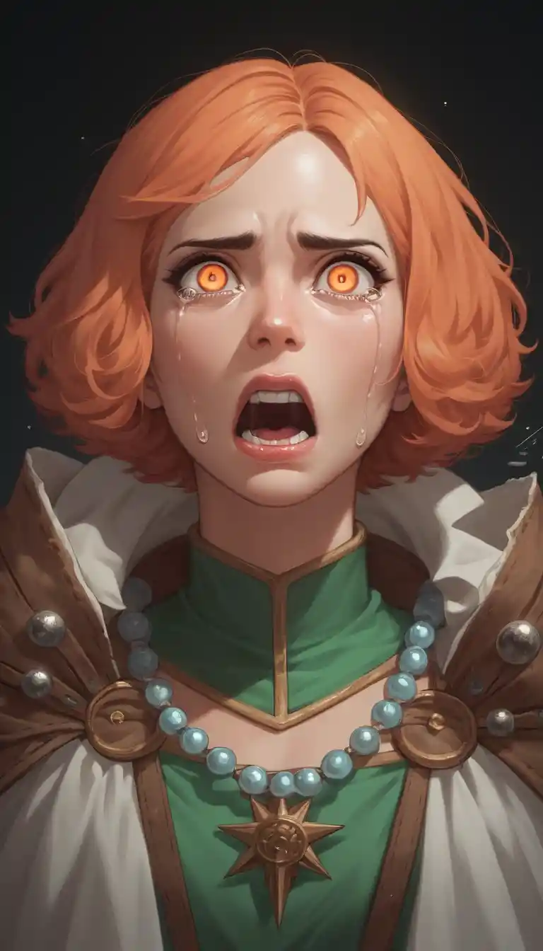 Orc medieval em estilo anime com olhos belos e expressivos