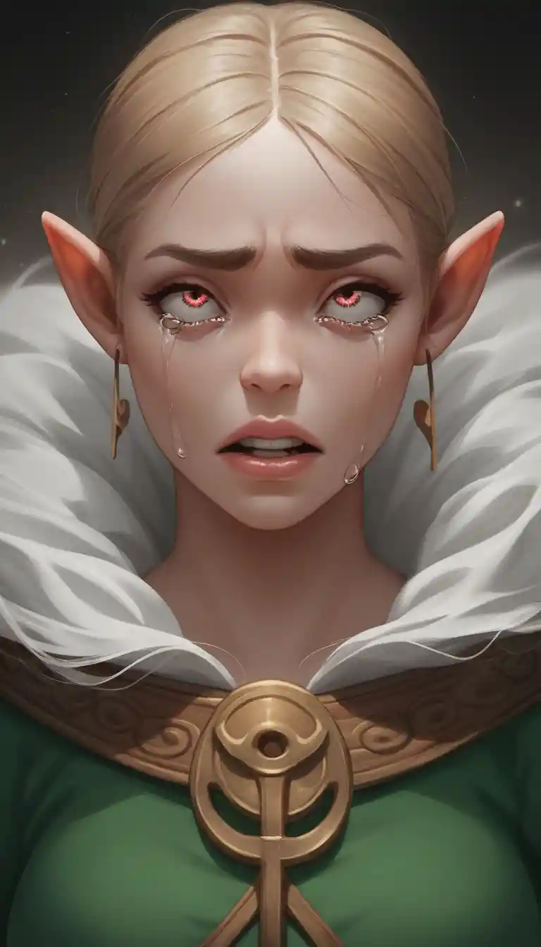 Orc medieval em estilo anime com olhos belos e expressivos