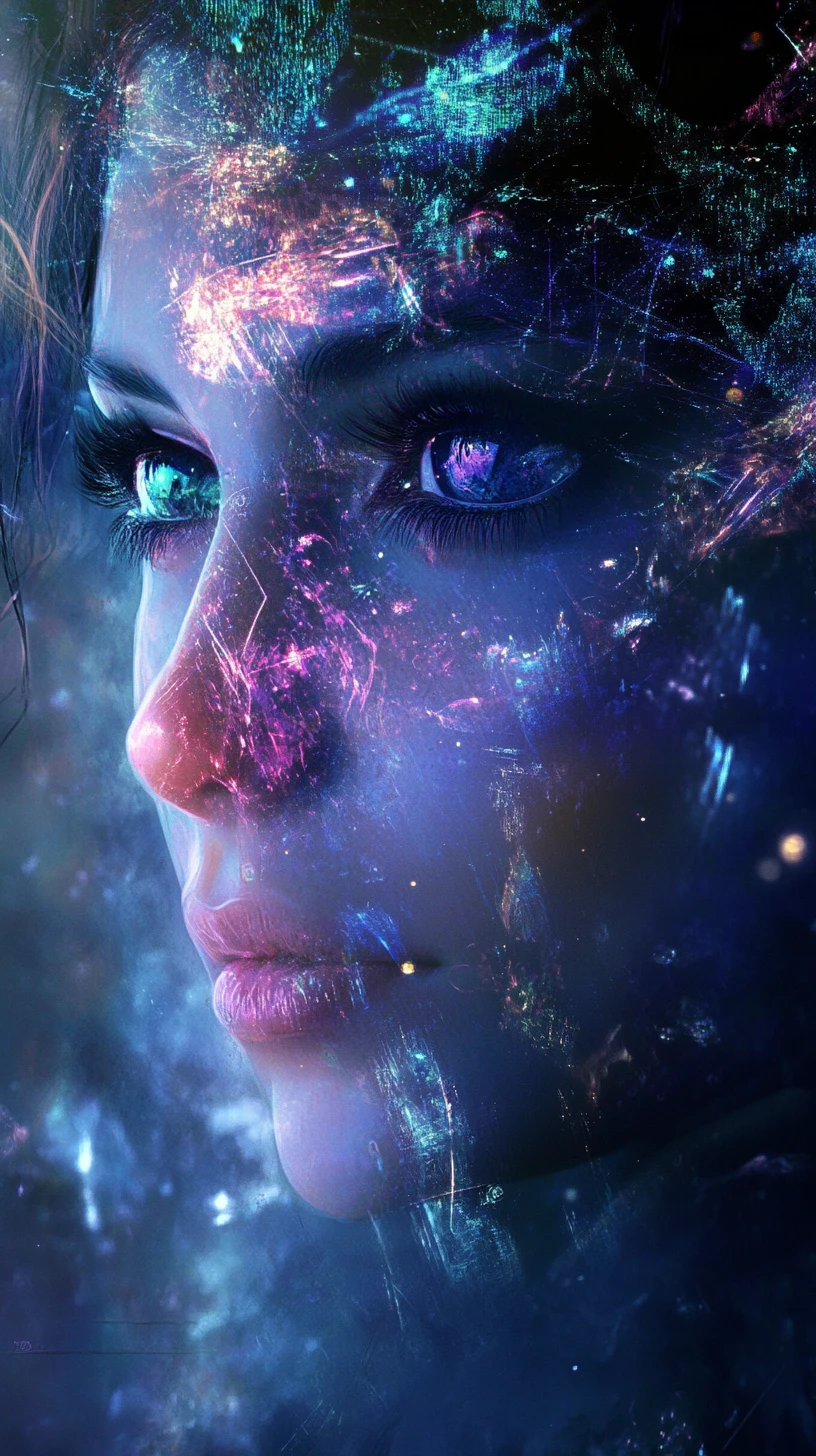 Meditative woman closing her eyes in peaceful silence