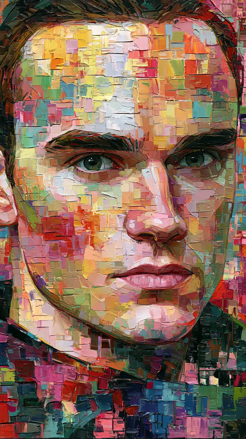 Man Lost In Layers Of Dreamlike Inner Images