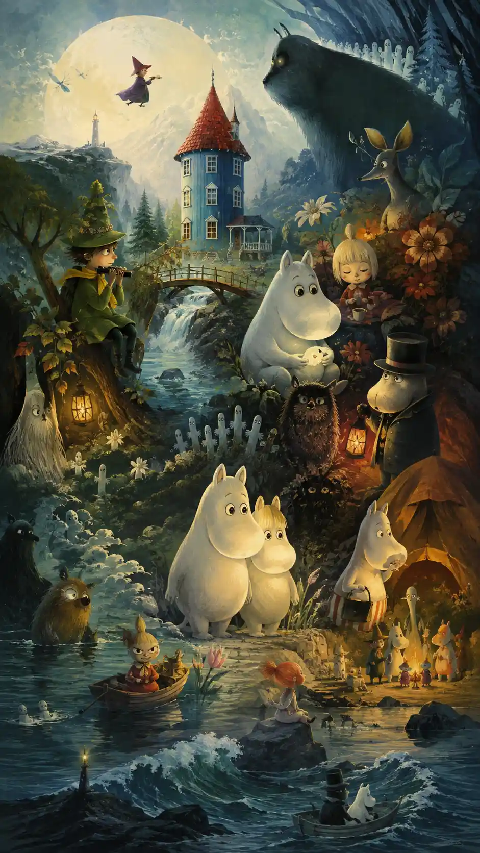 Epic digital illustration of an emotional fantasy story world