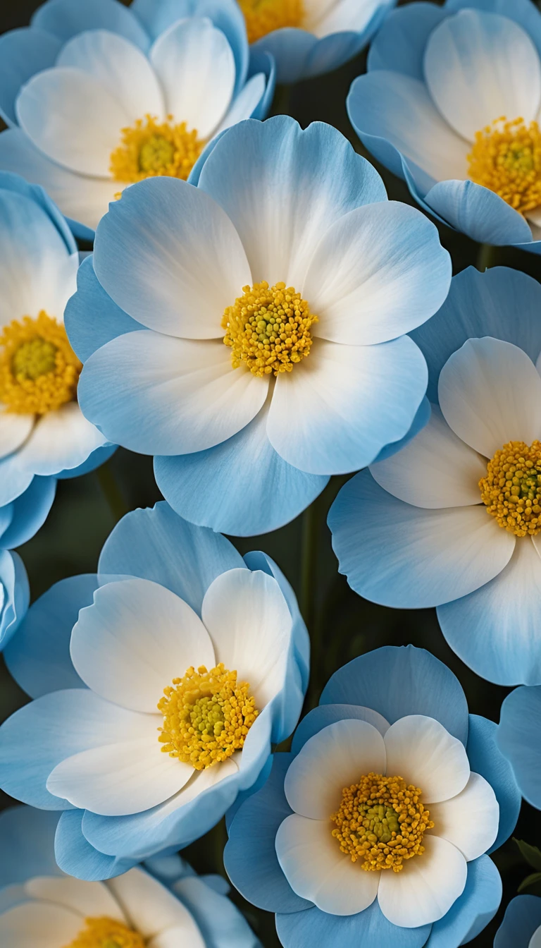 Close-up de flor azul‑ciano e azul cobalto com pétalas pontilhadas