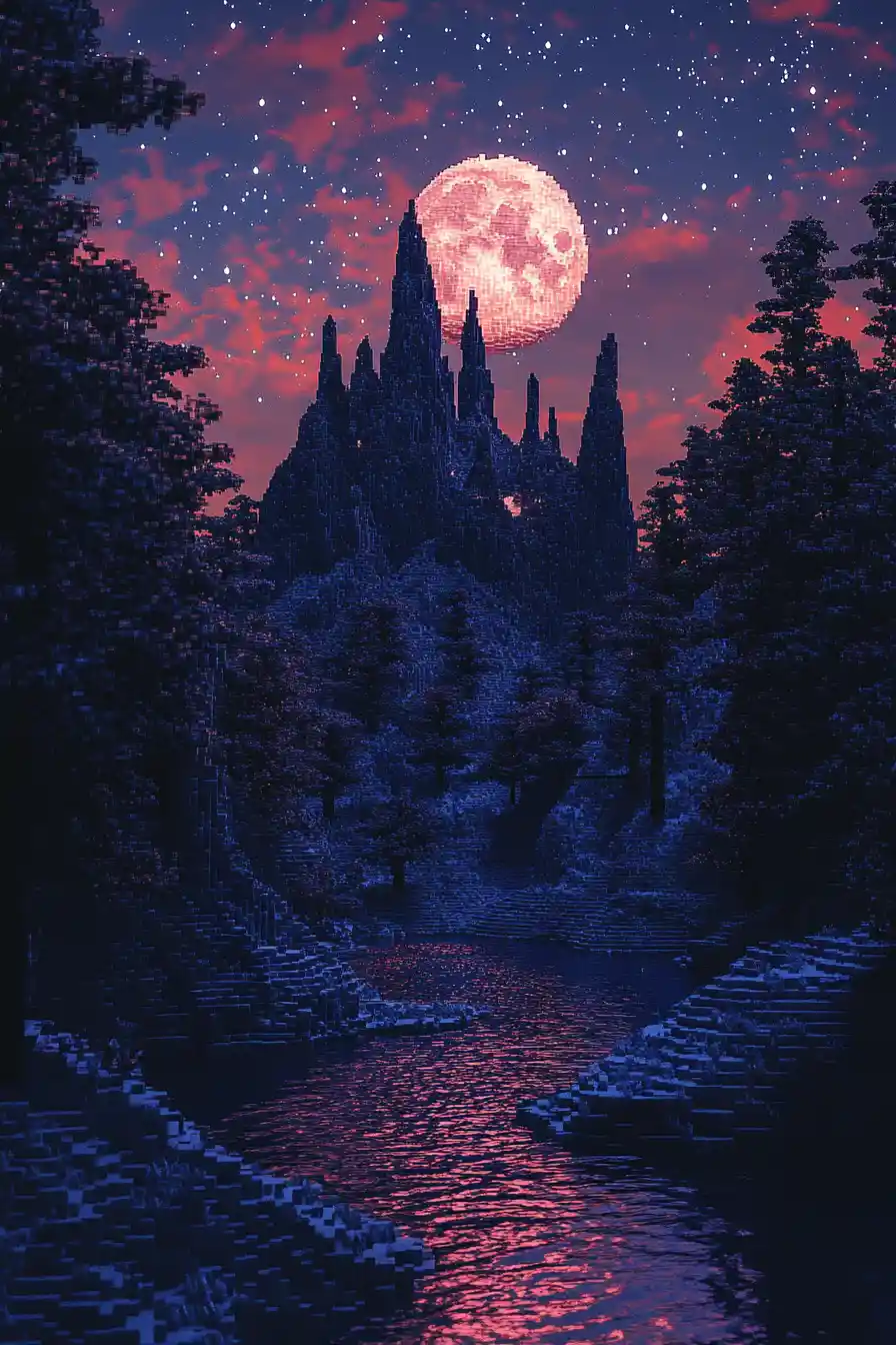 Soft abstract scene with silky shadows in deep midnight tones