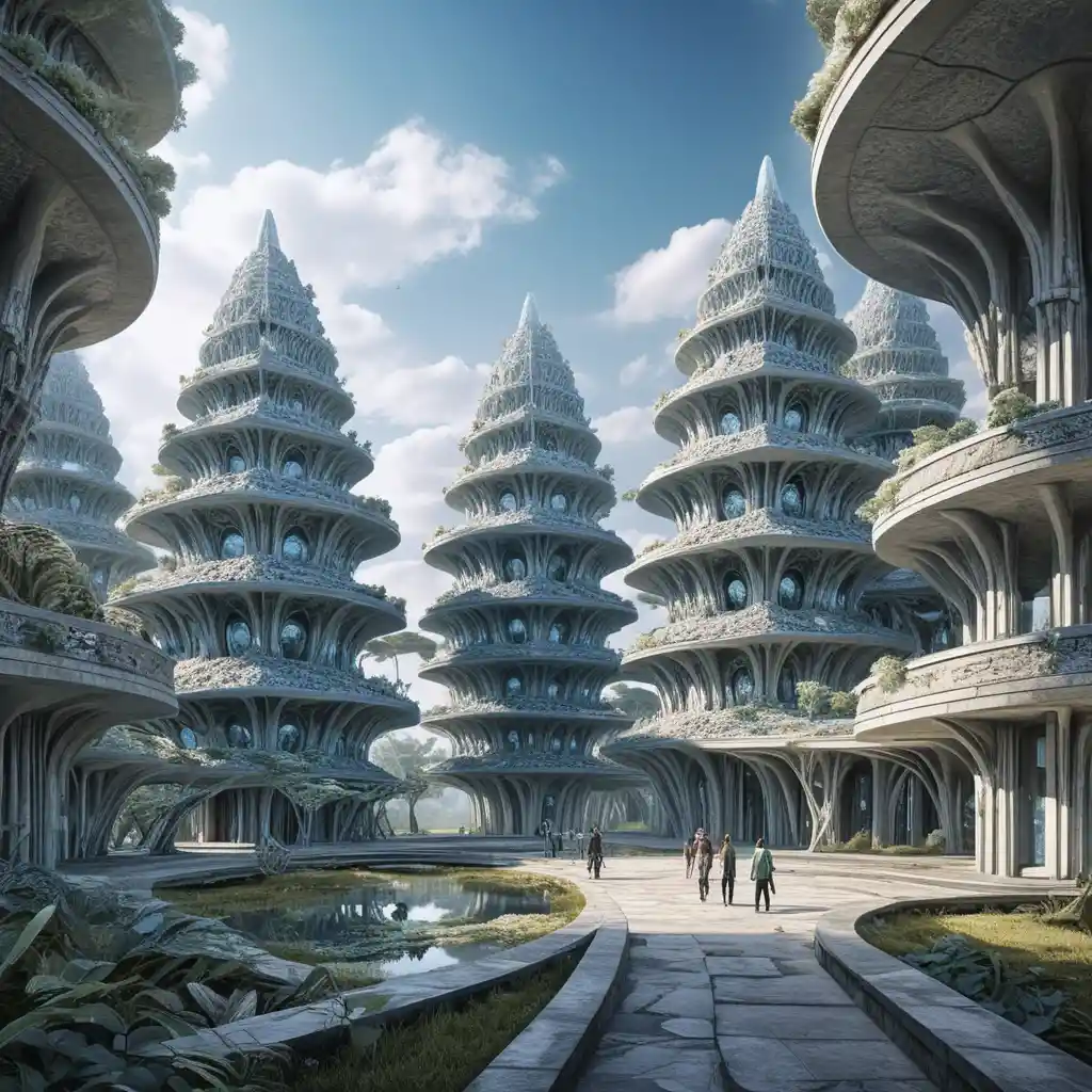 Visionary bio architecture inspired by universal geometric harmony