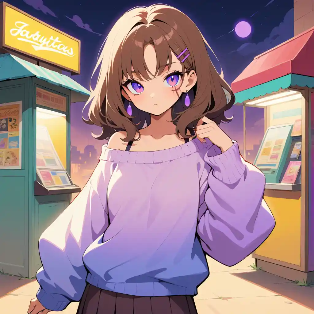 Mystical tigress woman at a retro city newsstand