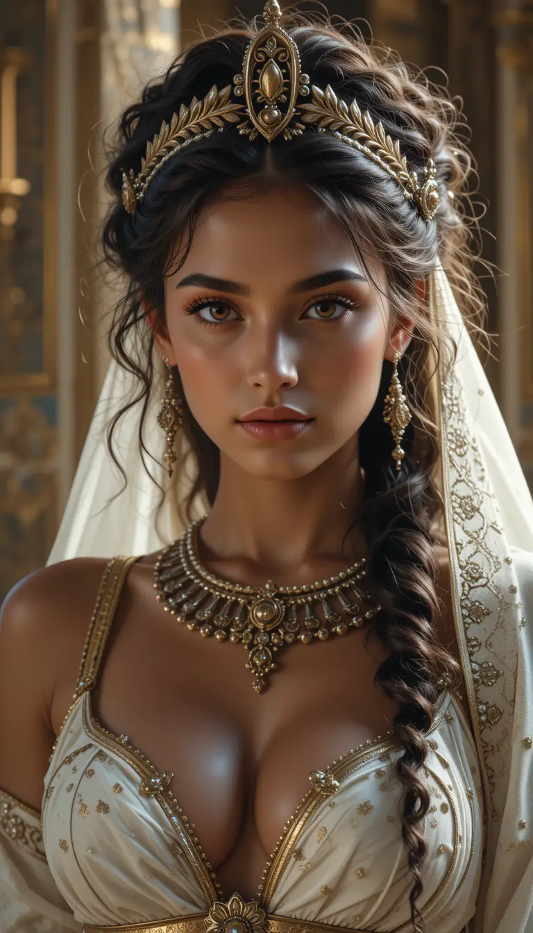 Portrait réaliste d’une princesse exotique de l’âge du bronze