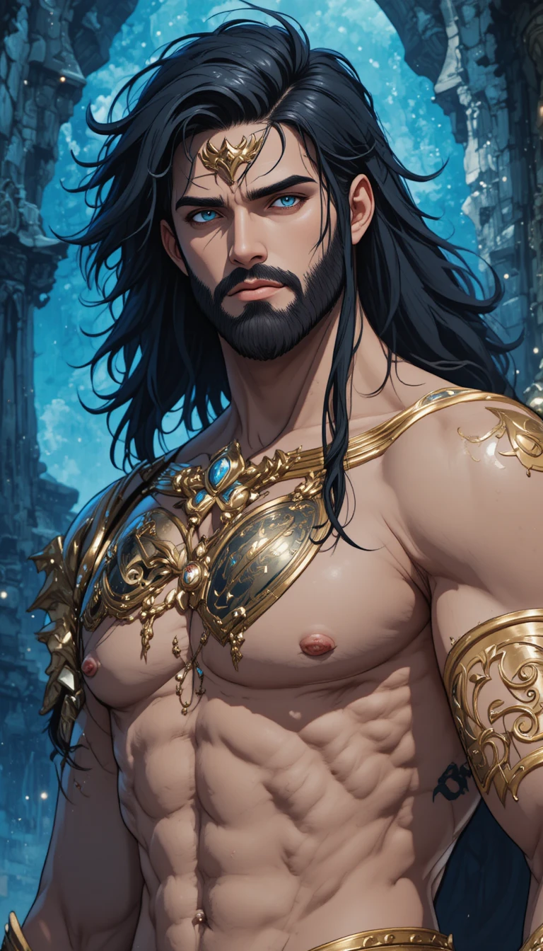Anime-Fantasykrieger, gesegnet vom Donnerphönix und einer Walküre