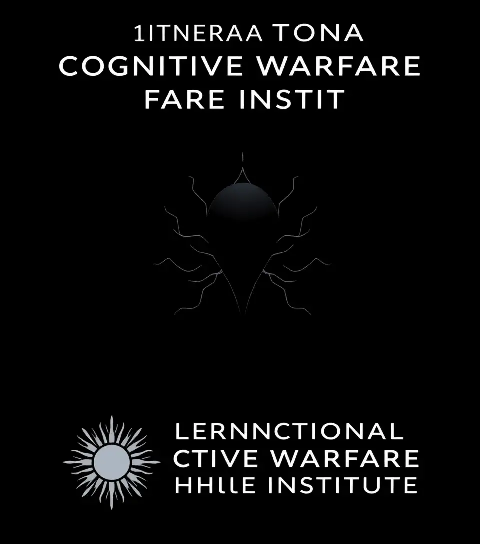 Minimalistisches Alien-Institut-Poster auf schwarzem Hintergrund