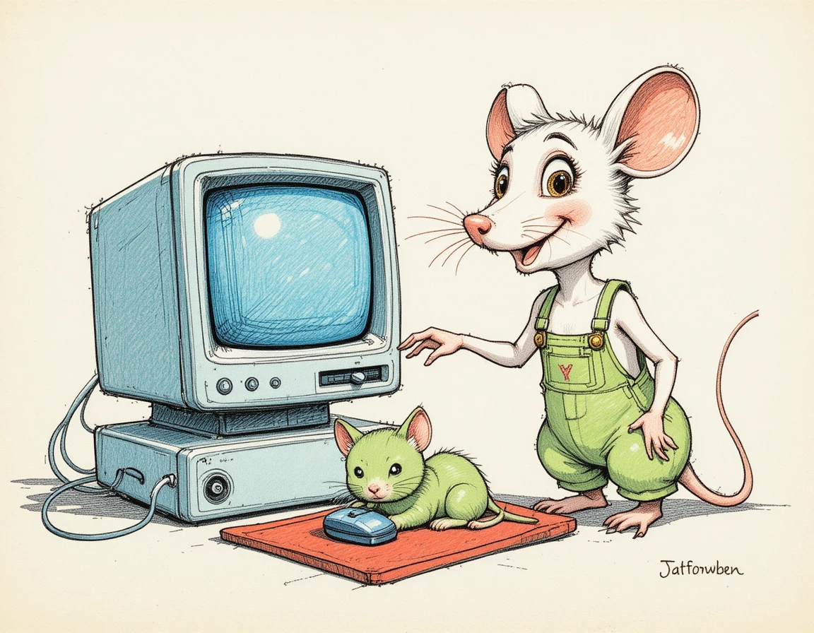 Souris joueuse et chaton utilisés comme souris d’ordinateur