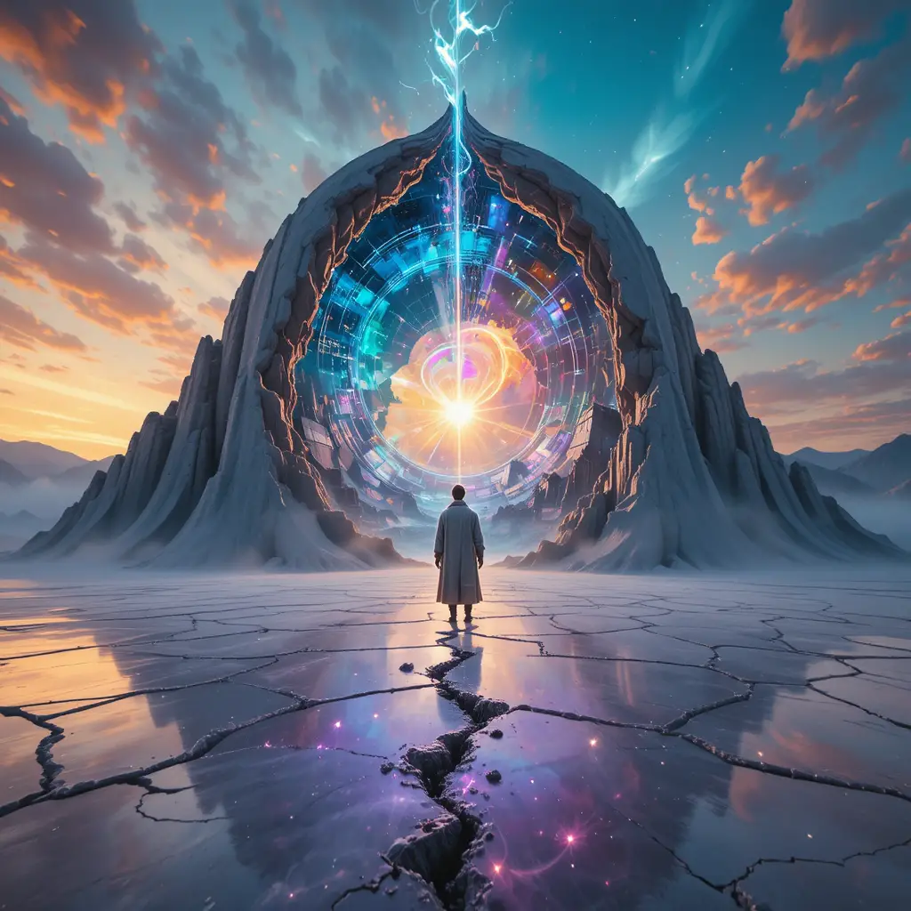 旅人觸碰破裂現實摺痕的電影感視角