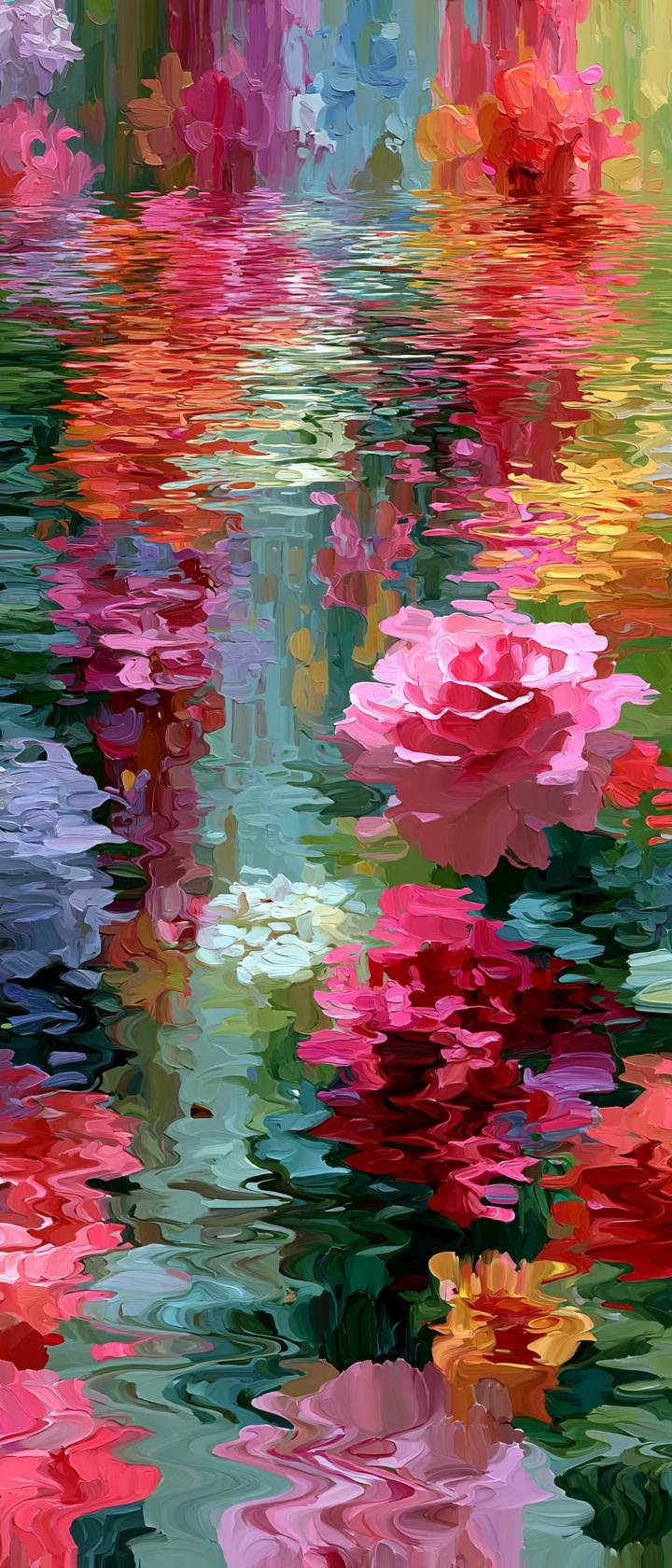 Ondas sonoras abstratas florescendo em formas florais surreais