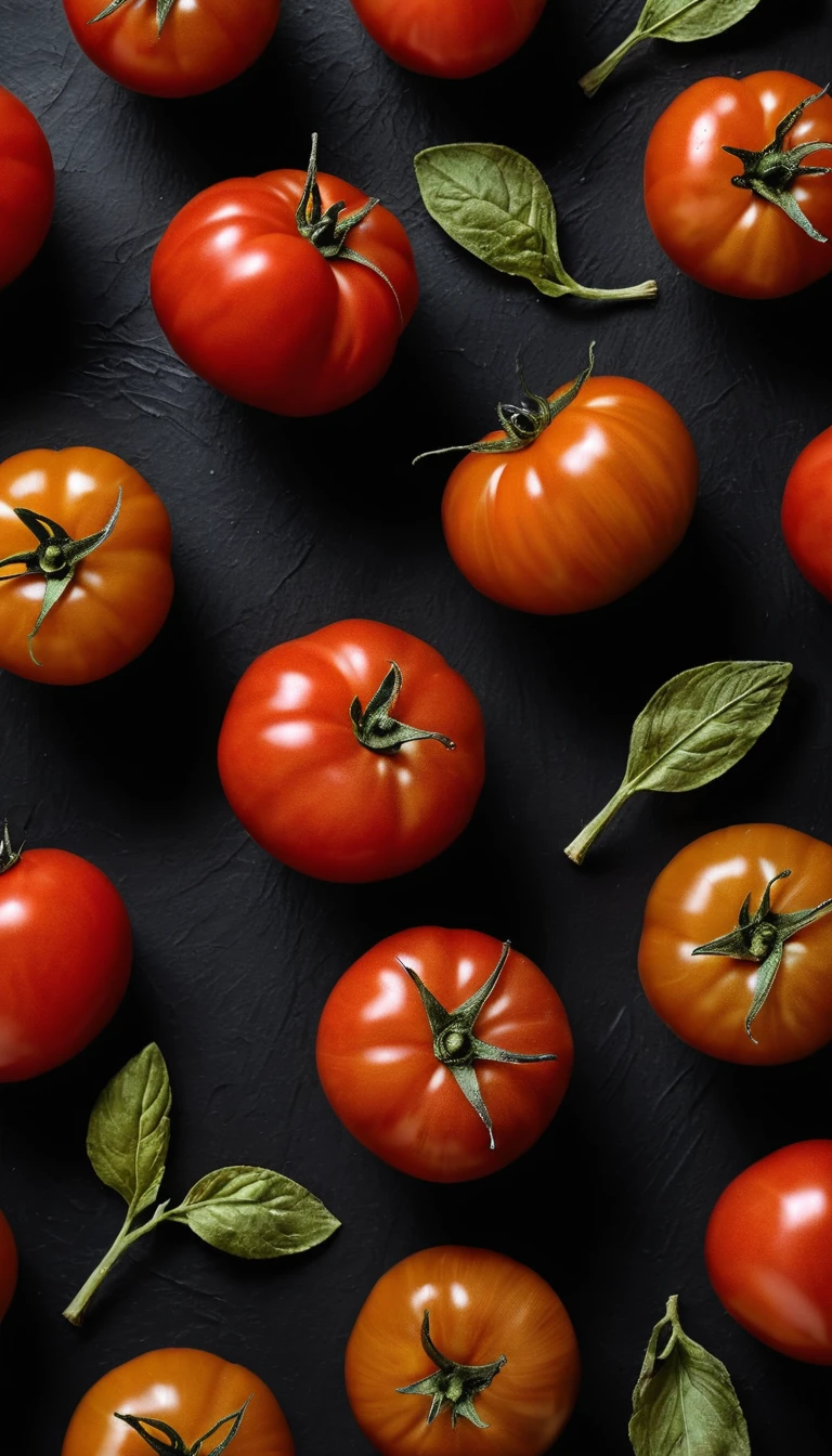 드라마틱한 스튜디오 클로즈업의 잘 익은 토마토 한 개