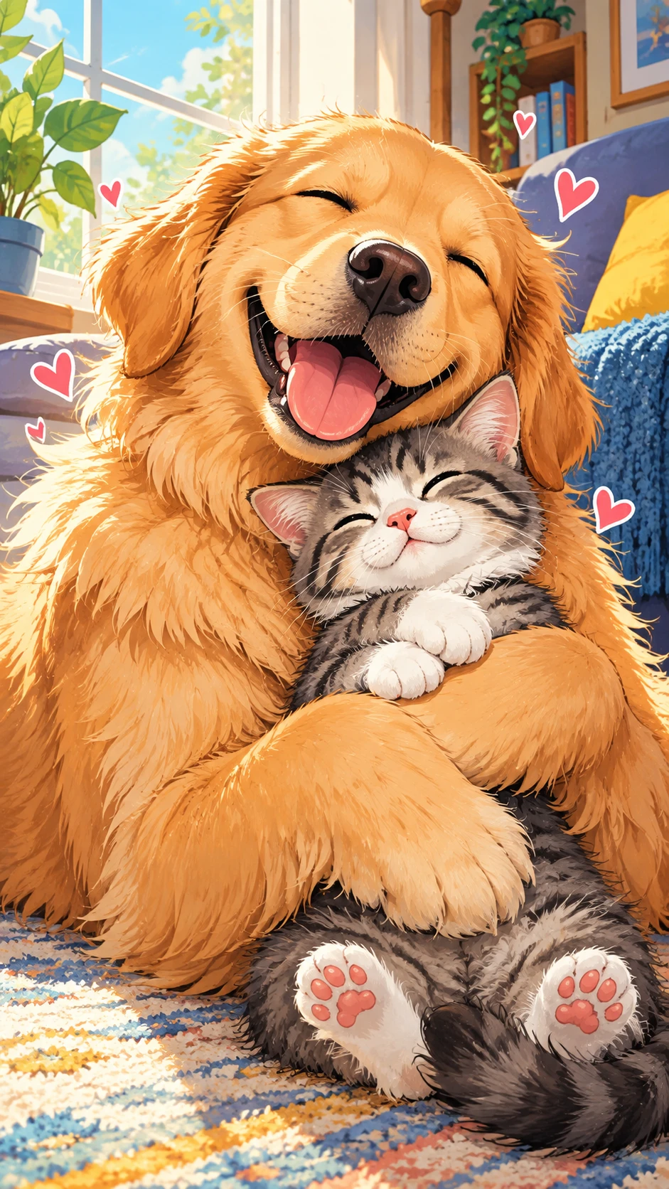 Illustration numérique joyeuse d’une créature duveteuse extrêmement mignonne