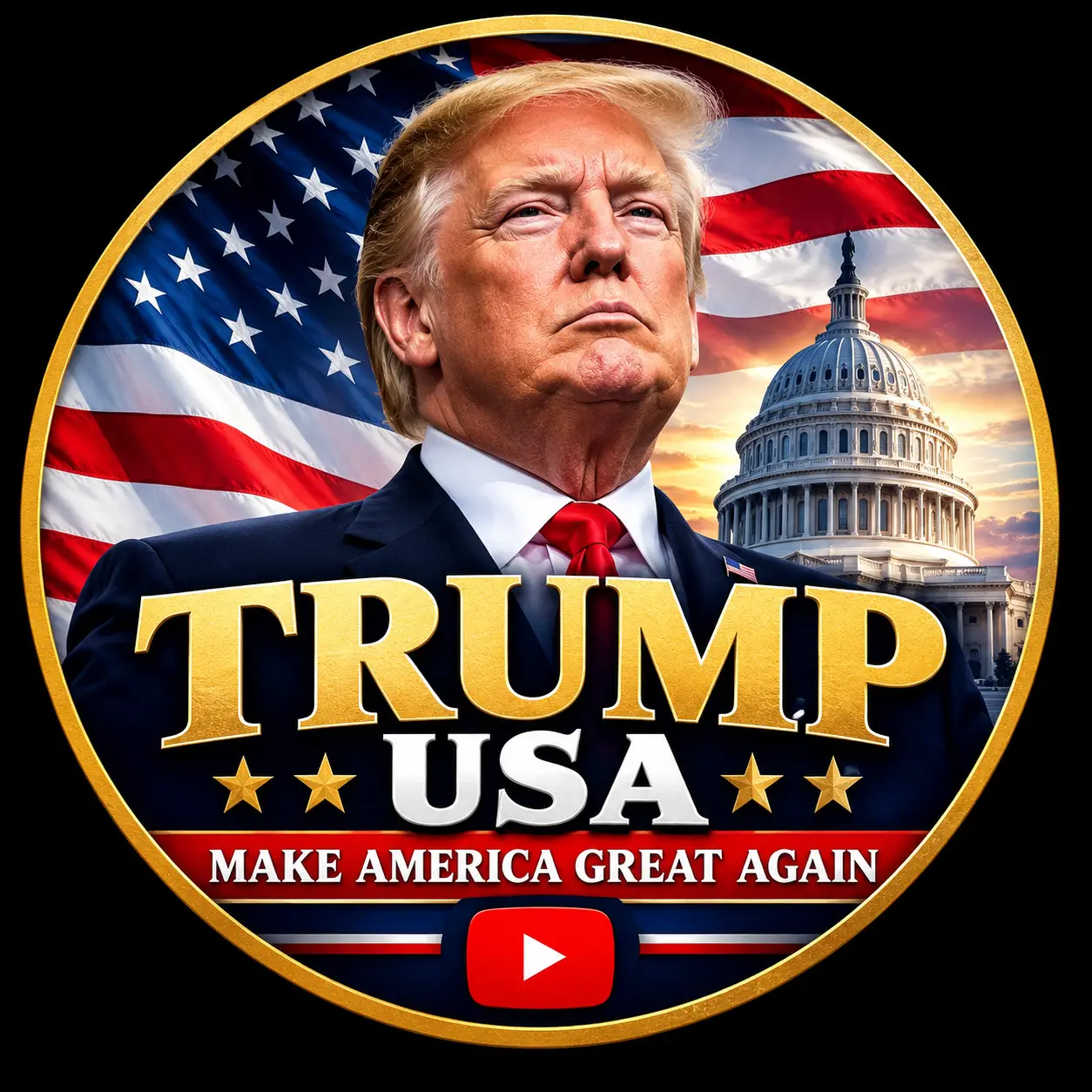 Fettes Logodesign für eine amerikanische USA-Channel-Marke