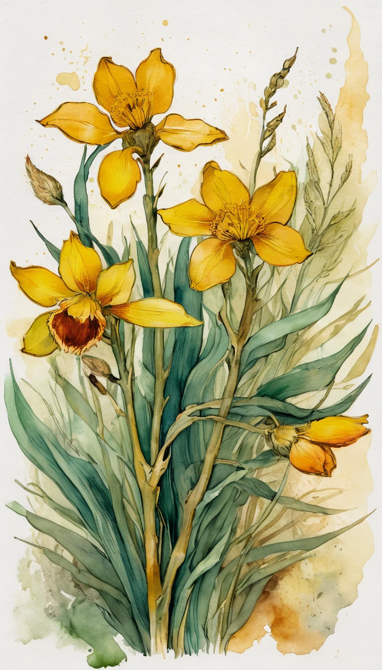Estudo científico em aquarela de abóboras inteiras e cortadas ao meio