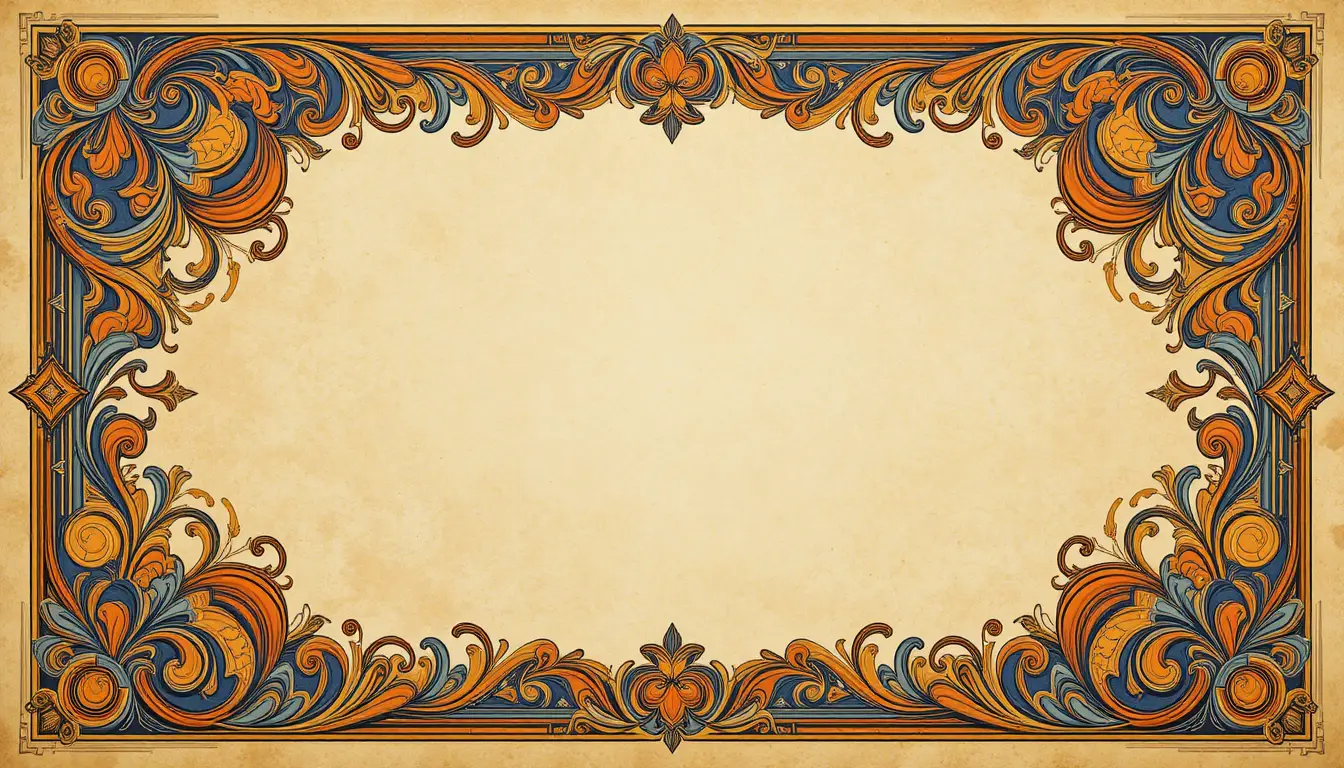 Bordure décorative ornée avec cadre de volutes florales