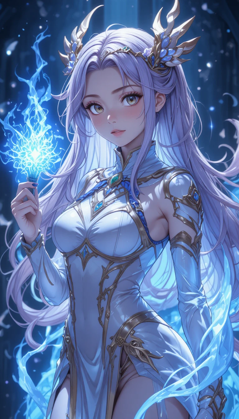 Jovem garota eliatrope de anime em um universo de fantasia