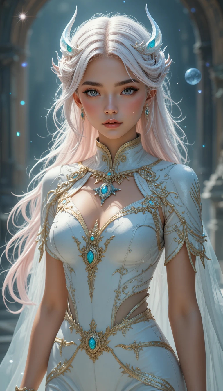 Jeune fille d’anime fantastique aux cheveux rose pastel
