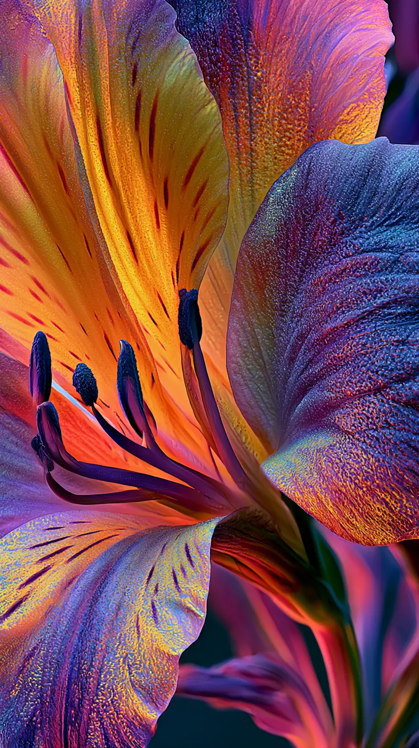 窺見花瓣與莖部內側的迷幻景象