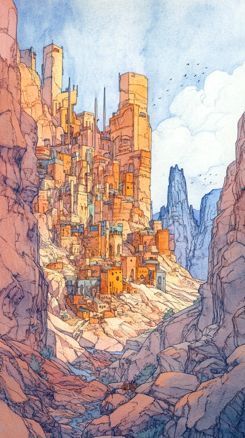 Eine Stadt der amerikanischen Ureinwohner im Wilden Westen der Rocky Mountains