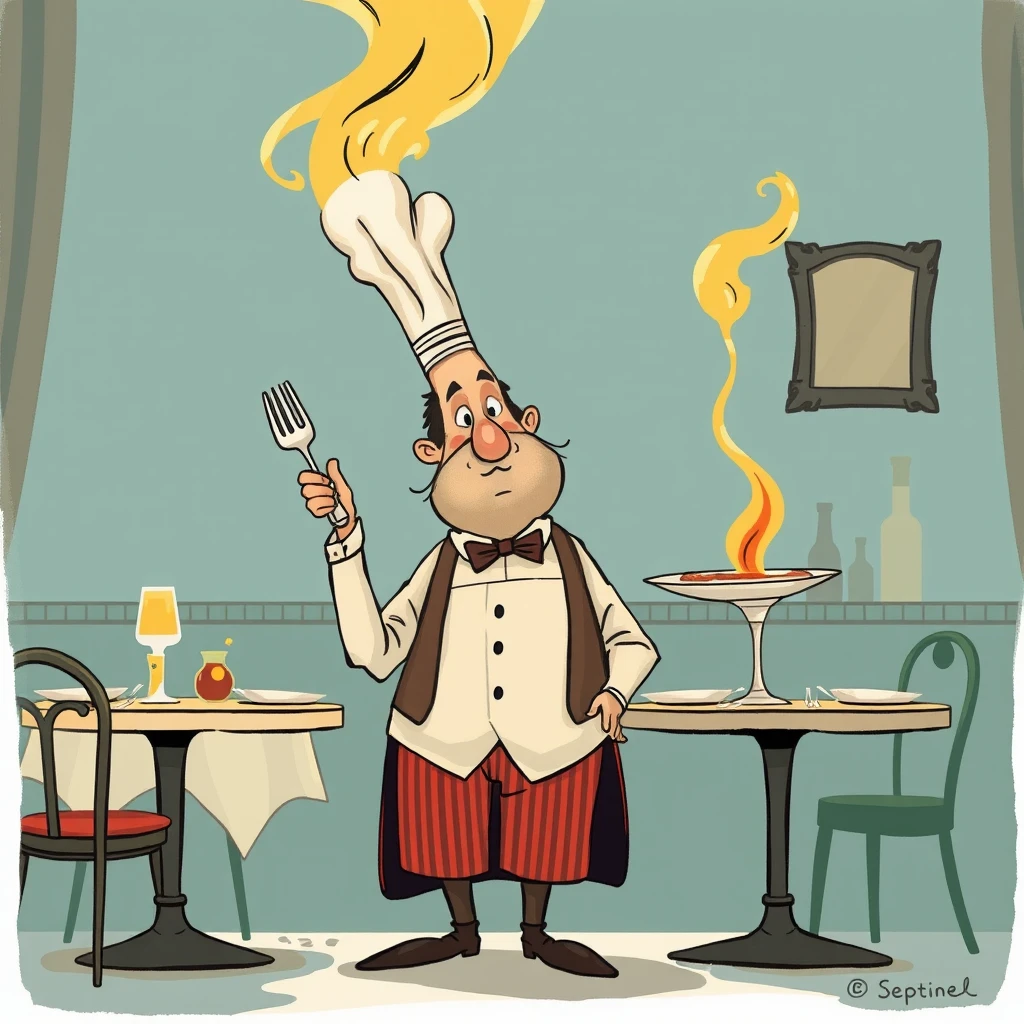 Monsieur Septime dirige un célèbre restaurant parisien fréquenté par des clients de renom