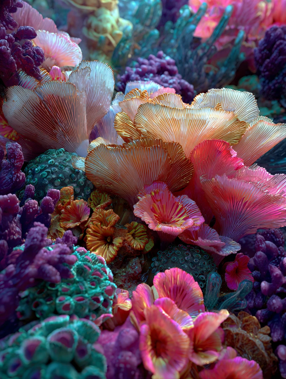 La colorata vita marina anima un mondo sottomarino barocco