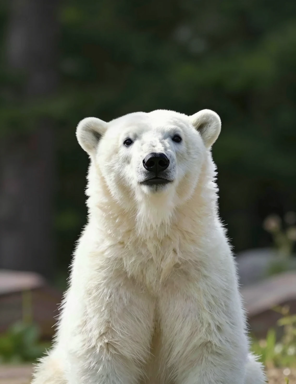 Retrato divertido e centralizado de um filhote de urso-polar tirando selfies