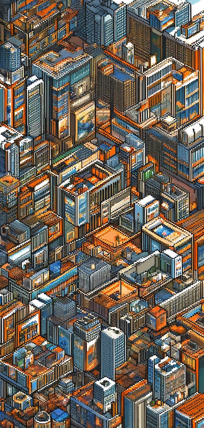Uma rapariga em pixel art escolhe um livro ou um pergaminho numa biblioteca