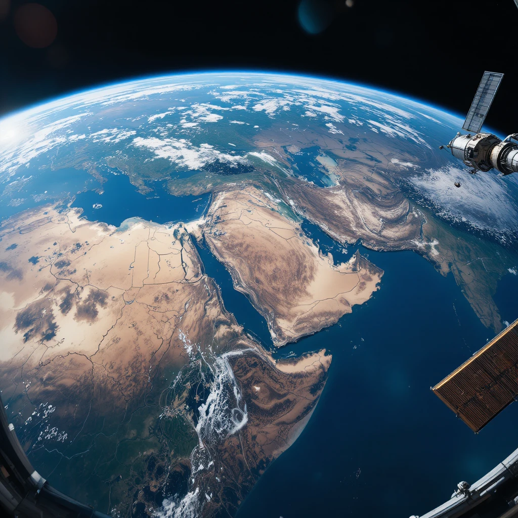 La región mediterránea de la Tierra llena la vista desde la estación espacial