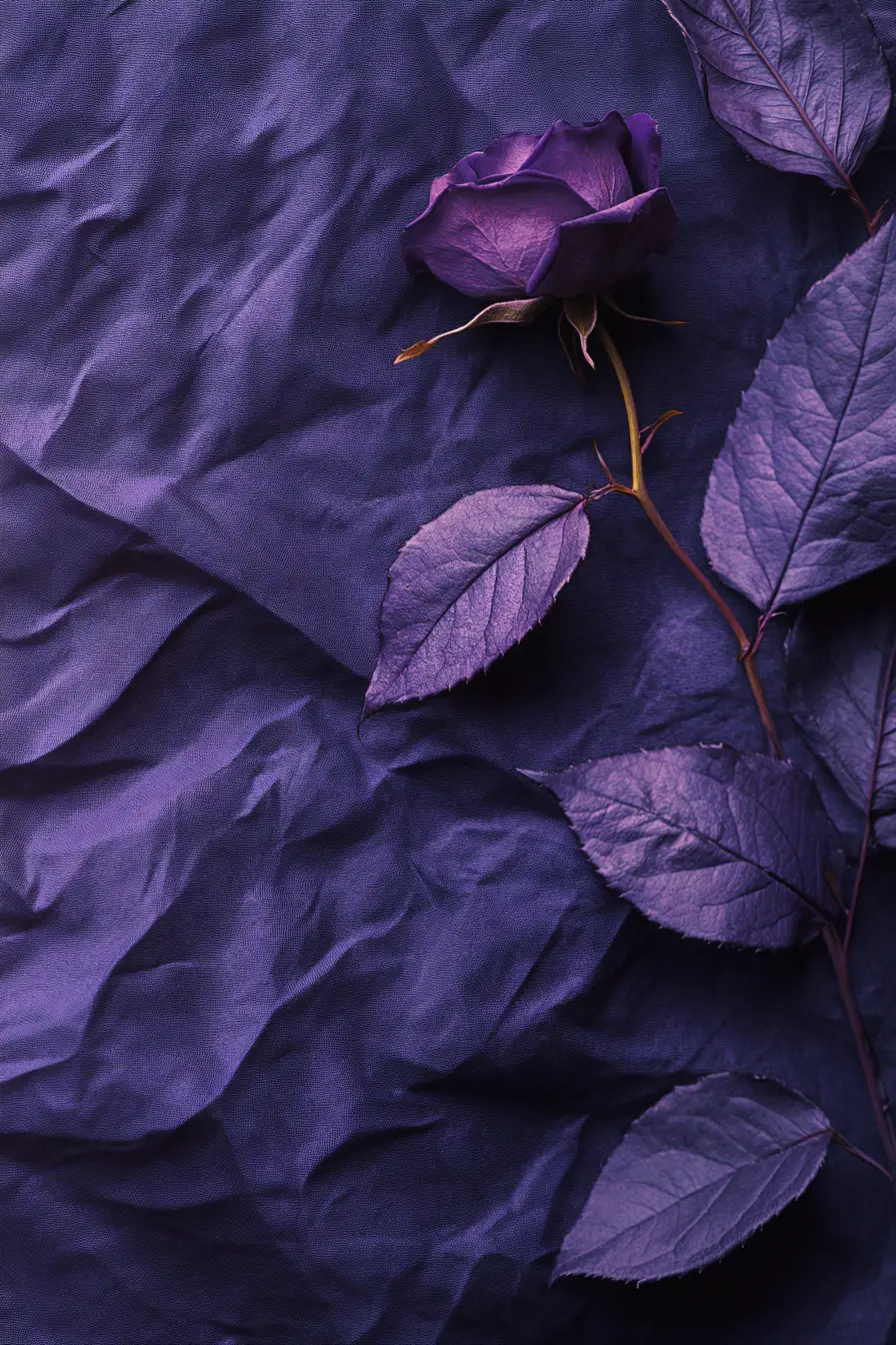 Un dégradé violet profond se fond dans l’anthracite sous une lueur lavande