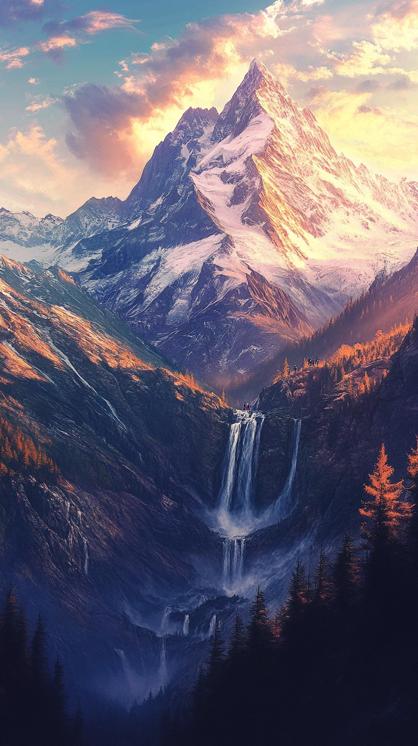 Una cordillera al atardecer esconde la forma de un abrazo