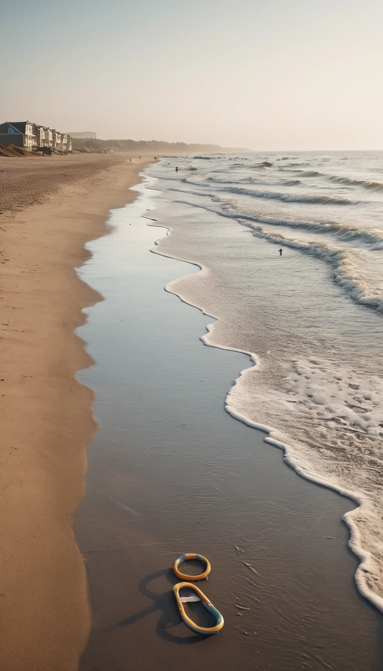 An Empty Seaside Resort Beach at Summer’s End