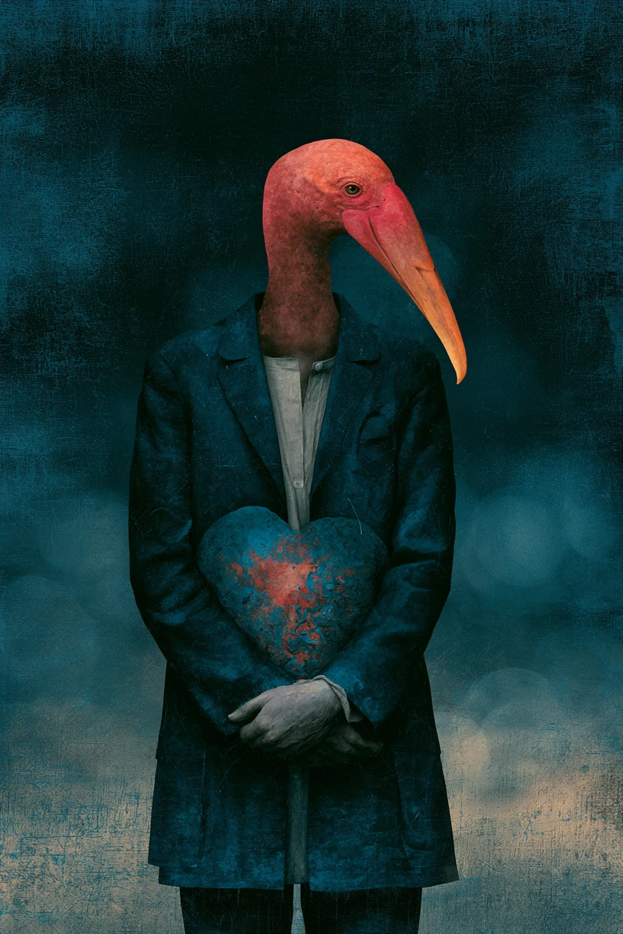 A Surreal Collage Evoking The Quiet Emptiness Of An Unlived Life