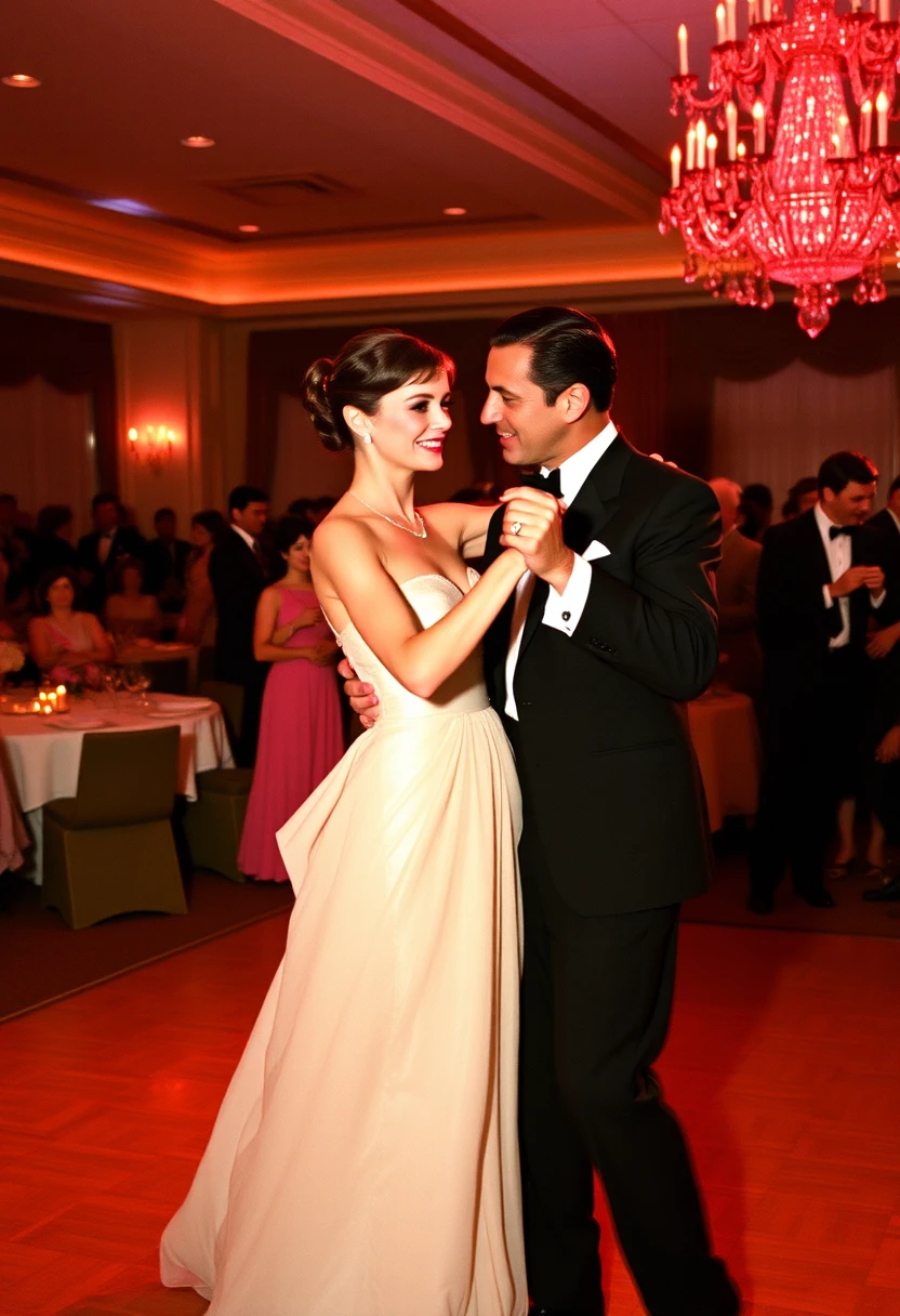 Audrey Hepburn und Frank Sinatra tanzen Walzer auf einem Gala-Ball
