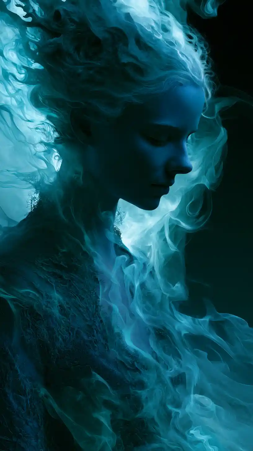 A Dark Fantasy Illustration With Swirling Smoke And Deep Shadows