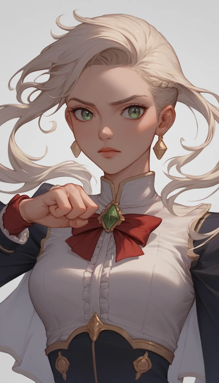 An expressive woman reaching toward the viewer in close-up