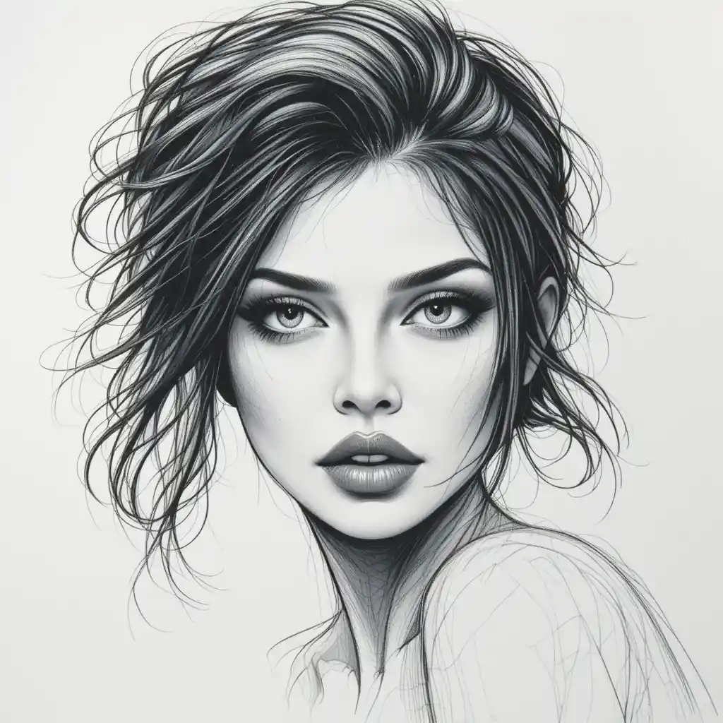 A graphite pencil sketch with subtle shading on fine grain paper