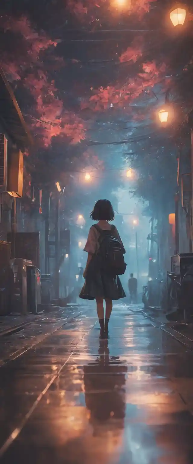 Whimsical characters in a magical cinematic scene with a wide backdrop