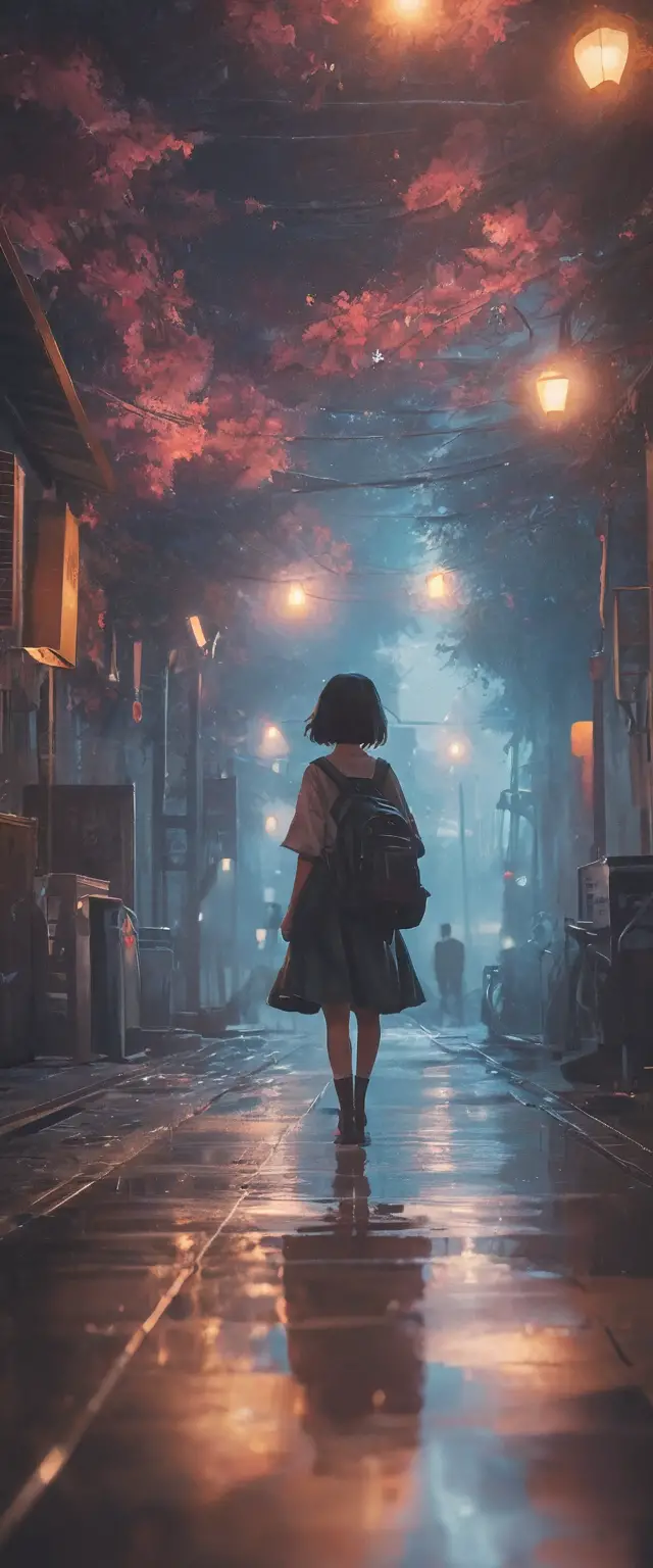 Whimsical characters in a magical cinematic scene with a wide backdrop