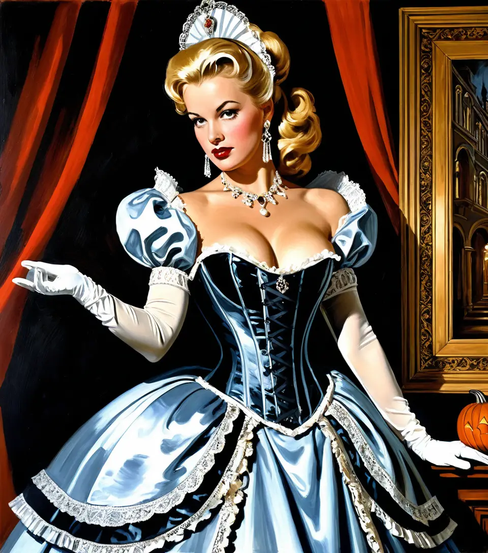 A full length figure study in an iconic female costume