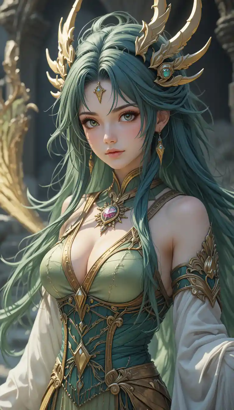 A 31-year-old dragon woman in an animated universe