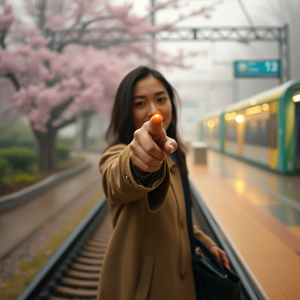 Uma mulher passa uma peça de roupa delicadamente com um vaporizador portátil