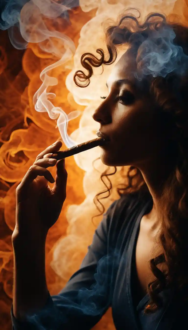 A Man's Hand Holds a Cigar Between His Fingers