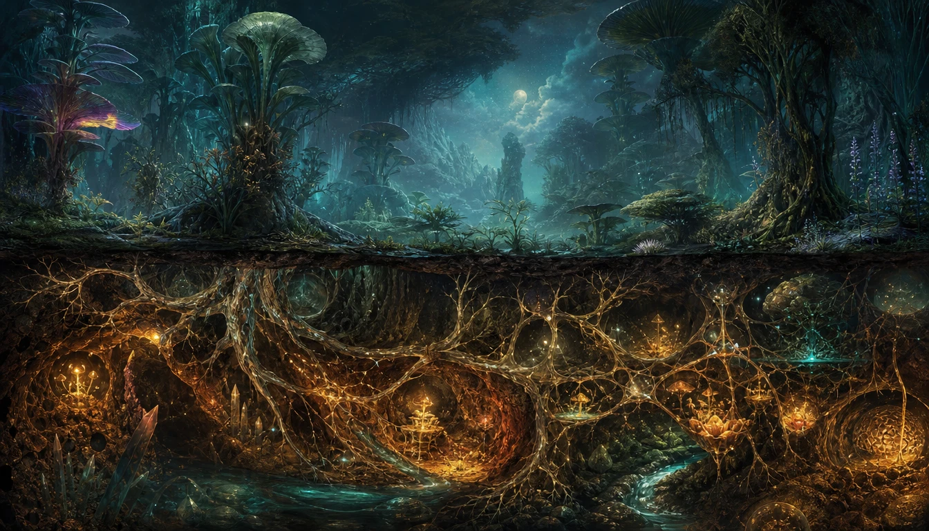 A Forest Cross Section Reveals a Luminous World Beneath the Soil