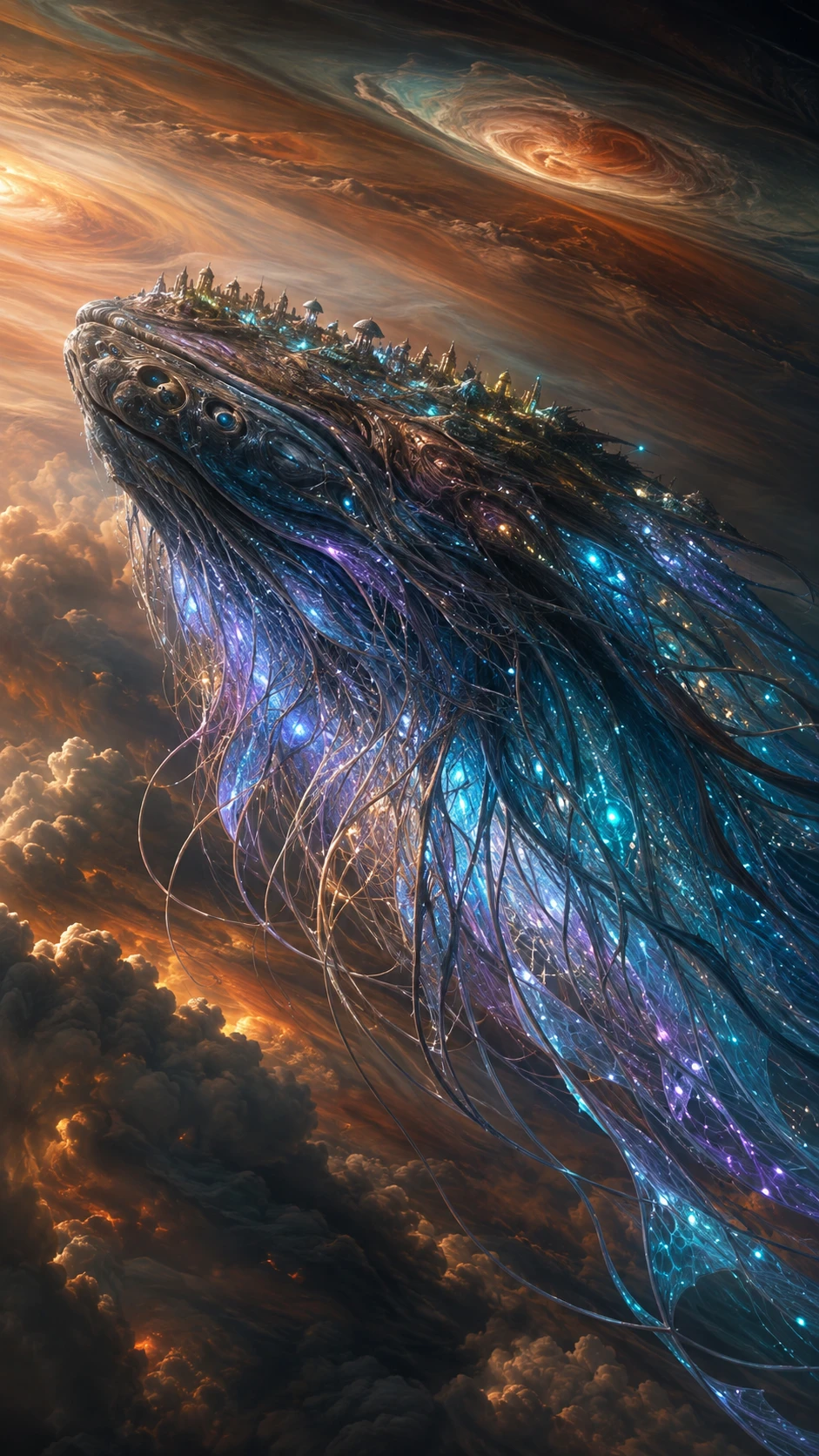 Une immense créature extraterrestre dérive dans l’atmosphère d’une géante gazeuse